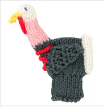 Load image into Gallery viewer, Bright Organic Cotton Animal Finger Puppet