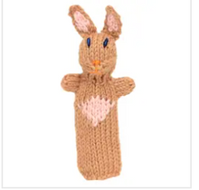 Load image into Gallery viewer, Bright Organic Cotton Animal Finger Puppet