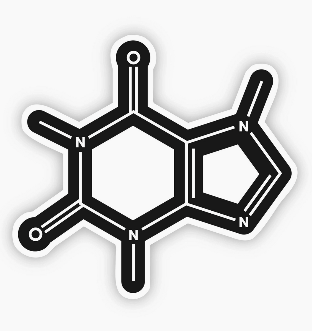 Caffeine Chemistry Sticker