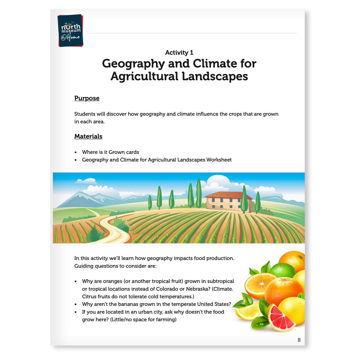 Stem Learning Activity Pack Agriculture Middle School The North